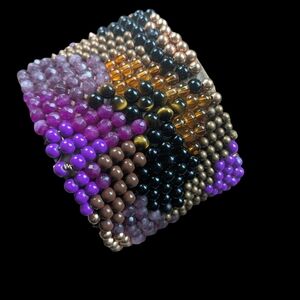 New Boutique Multicolor Beaded Cuff Bracelet